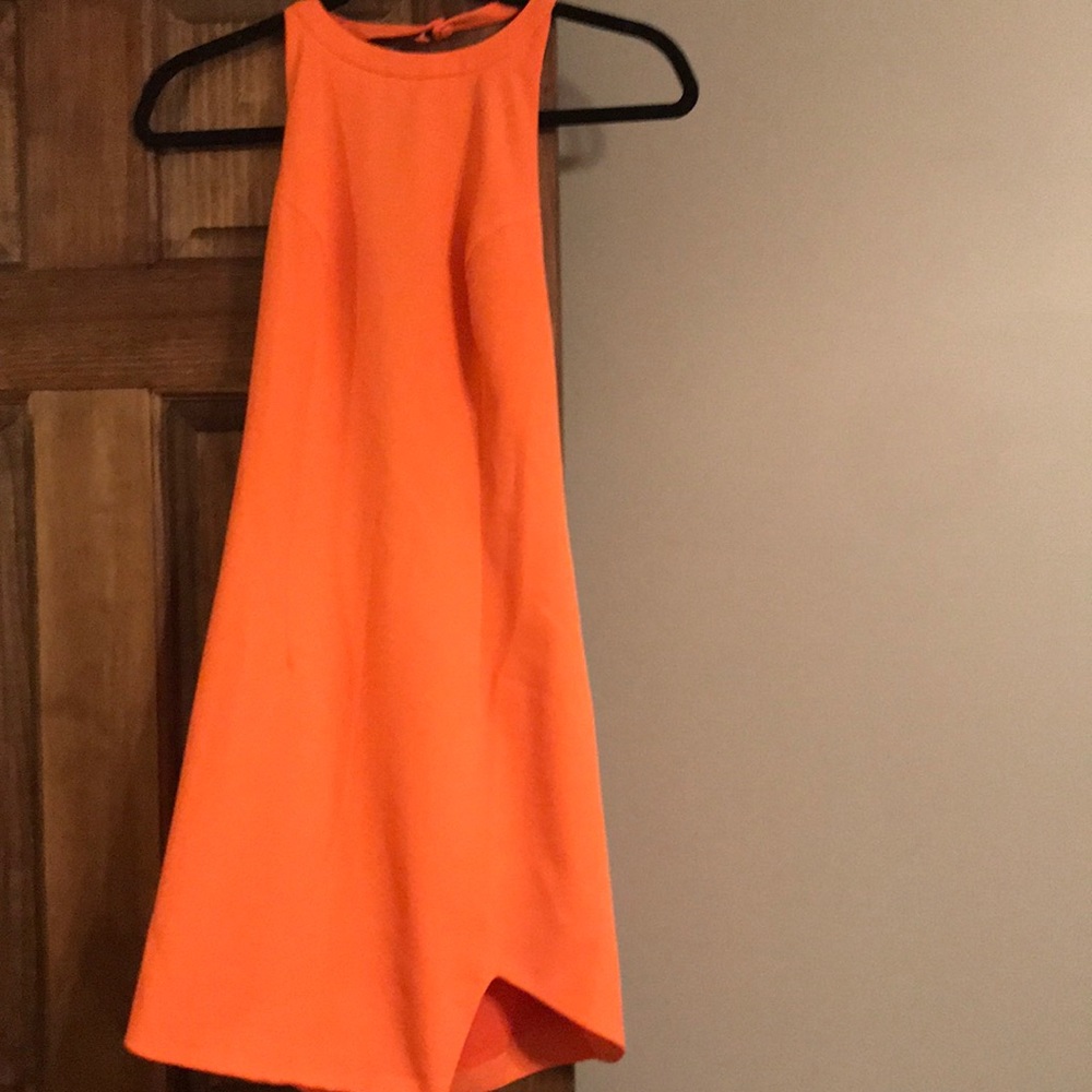 Xenia Neon Orange backless dress